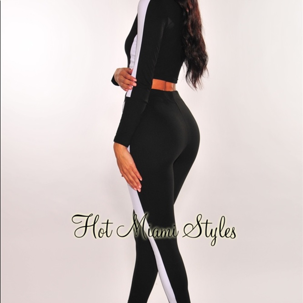 💕😍❤️MAKE AN OFFER! BLACK/WHITE TRACKSUIT❤️😍💕 - Picture 3 of 3